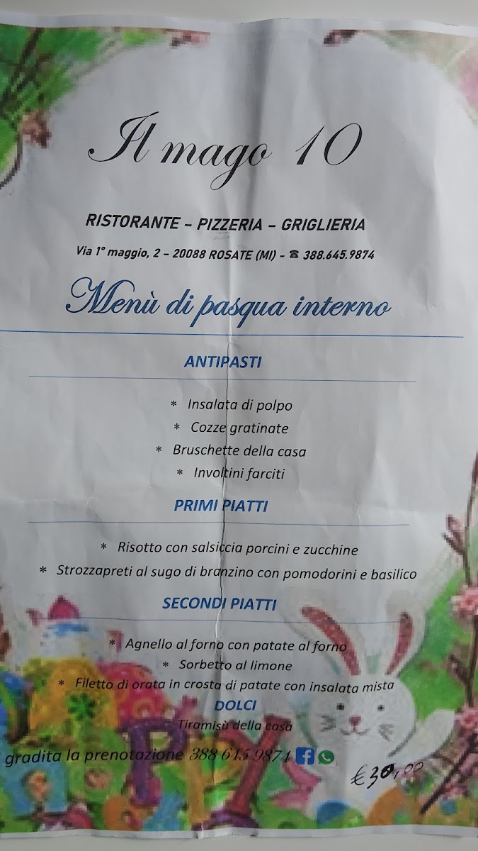 Menu Il Mago 10-1