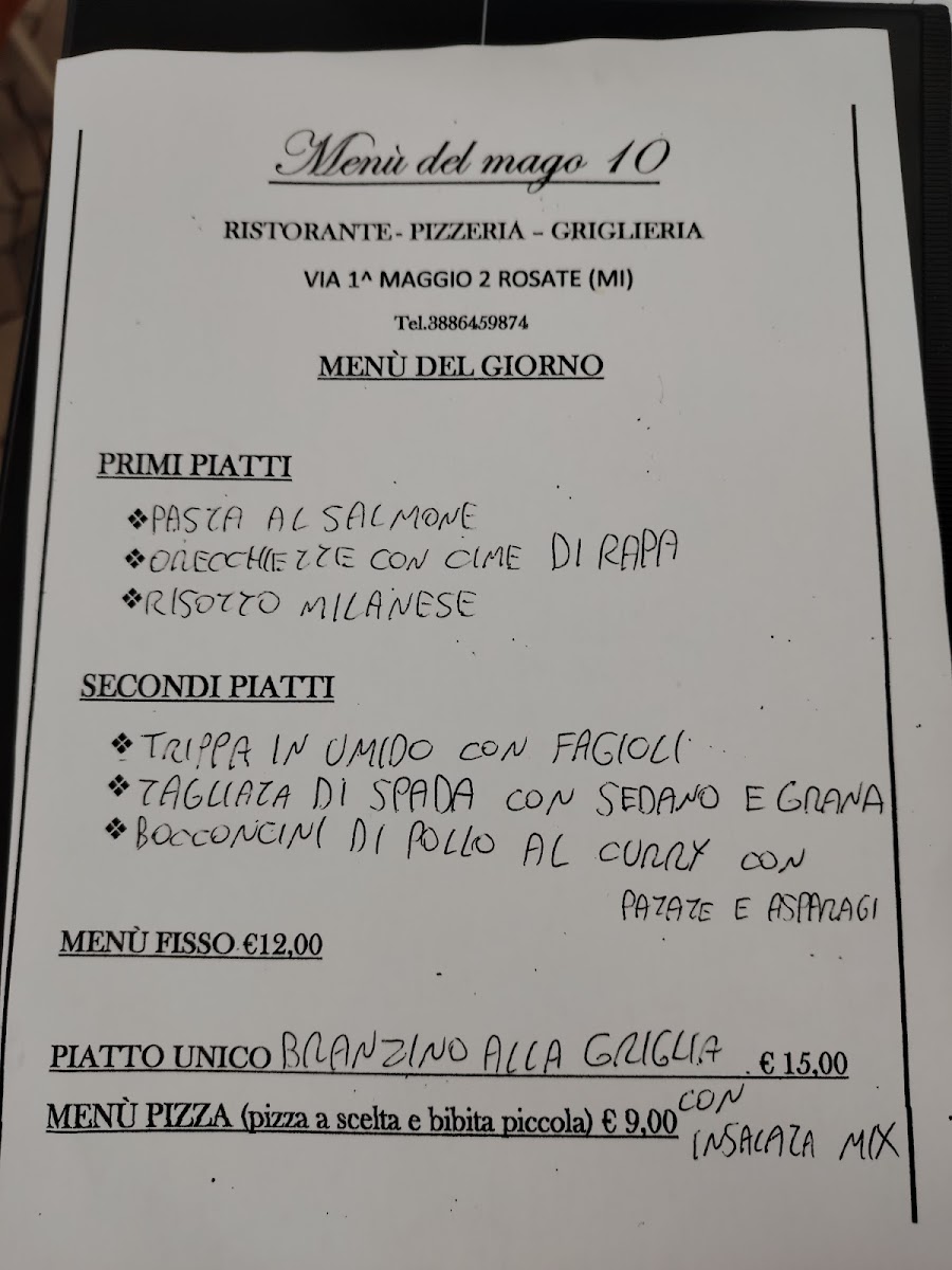 Menu Il Mago 10-4