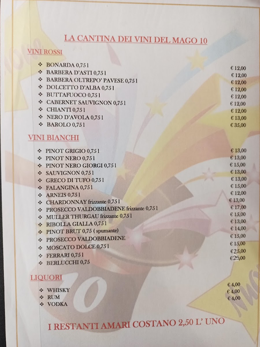 Menu Il Mago 10-7
