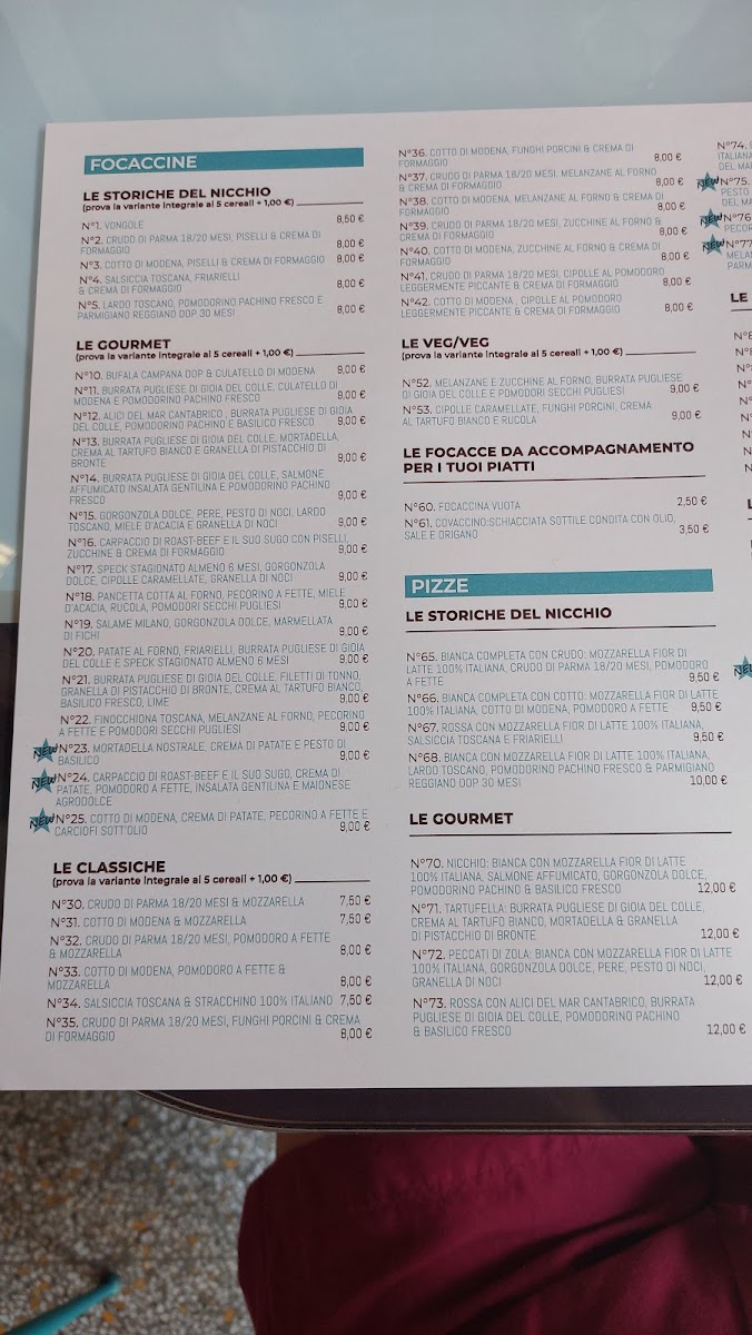 Menu Il Nicchio -Focacceria-5