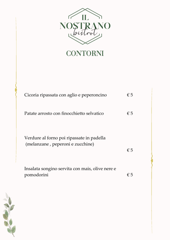 Menu Il Nostrano Bistrot-6