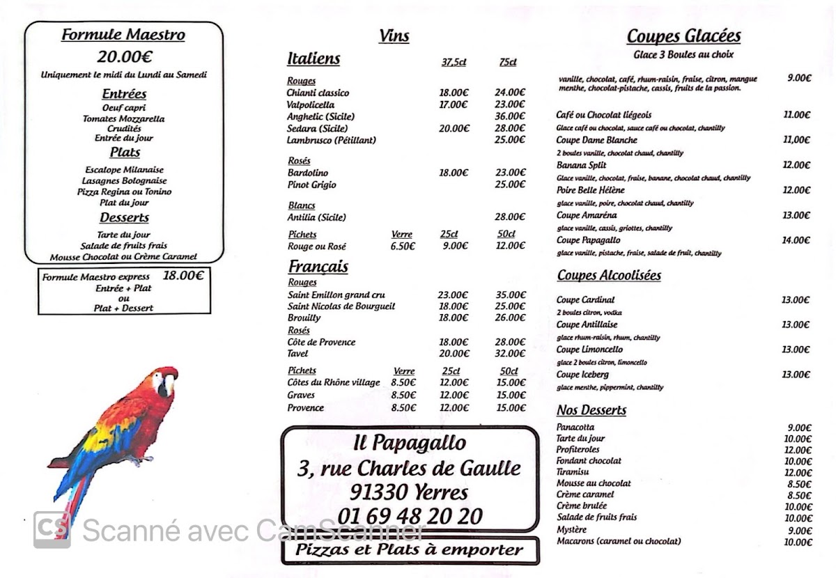 Menu Il Pappagallo-2