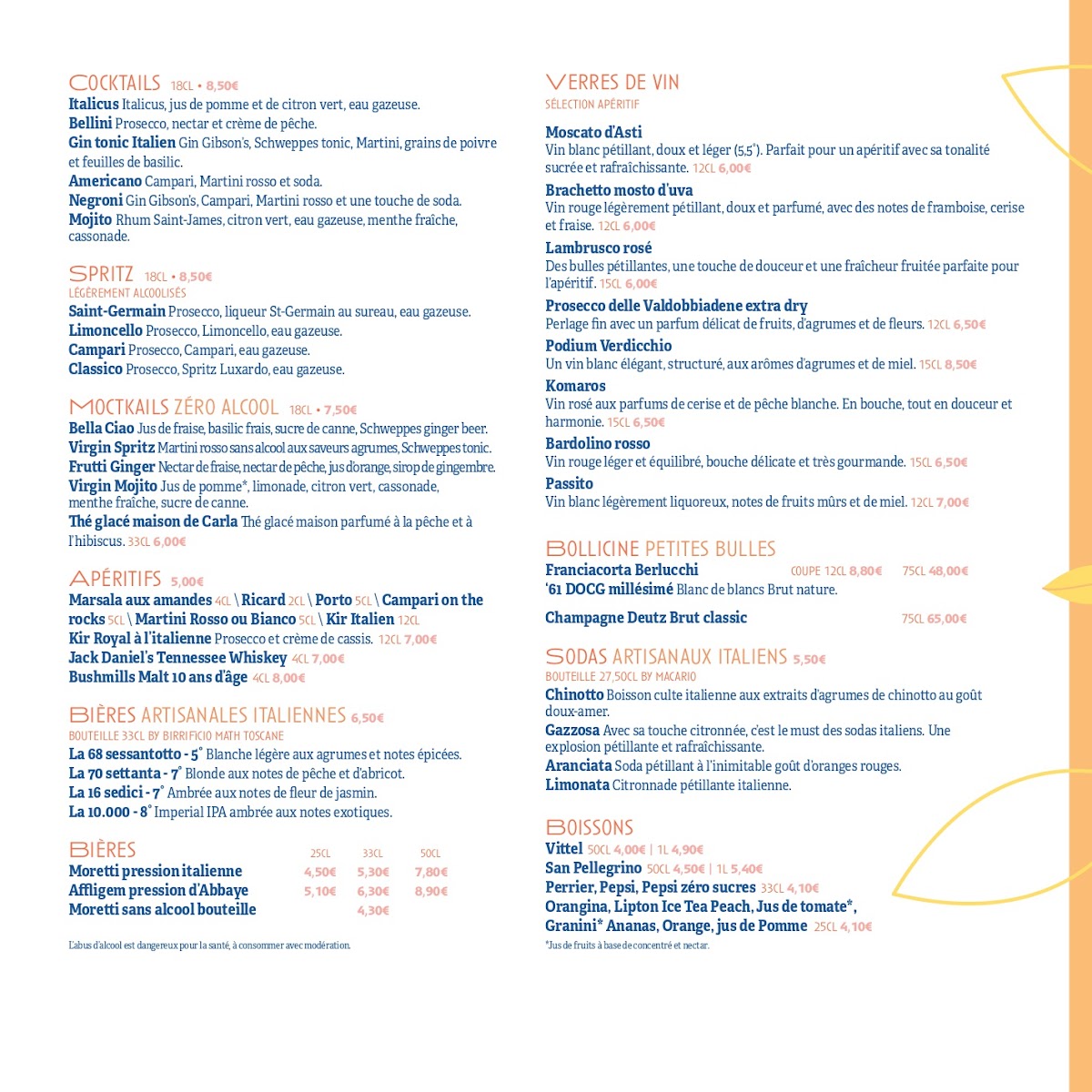 Menu Il Ristorante - Le Restaurant Italien De Marquette Lez Lille-1