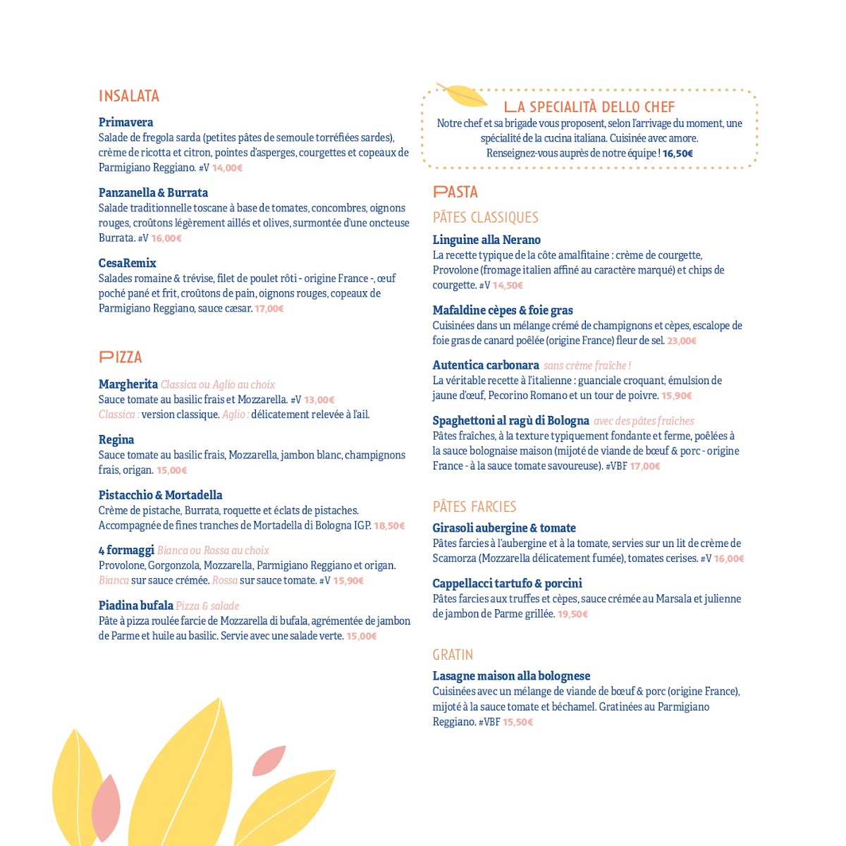 Menu Il Ristorante - Le Restaurant Italien De Marquette Lez Lille-3