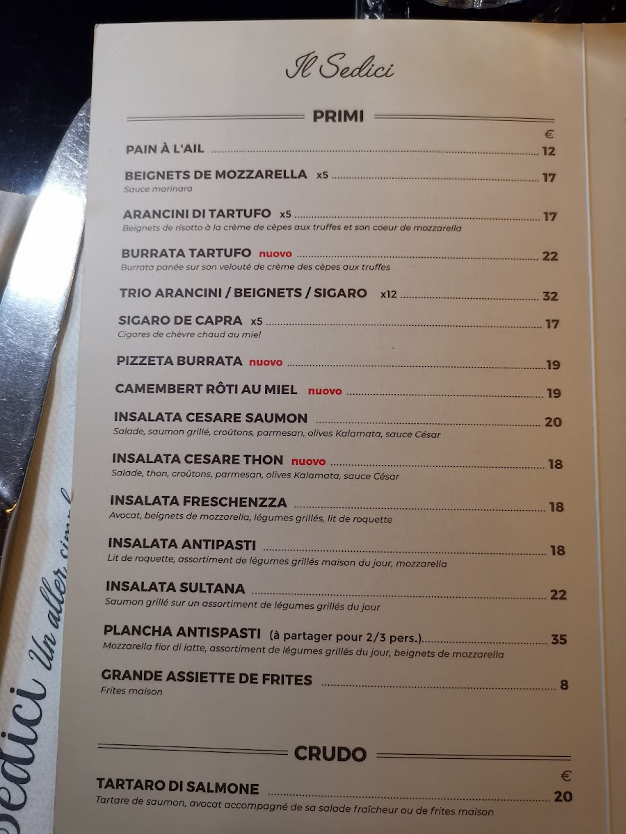Menu Il Sedici-1
