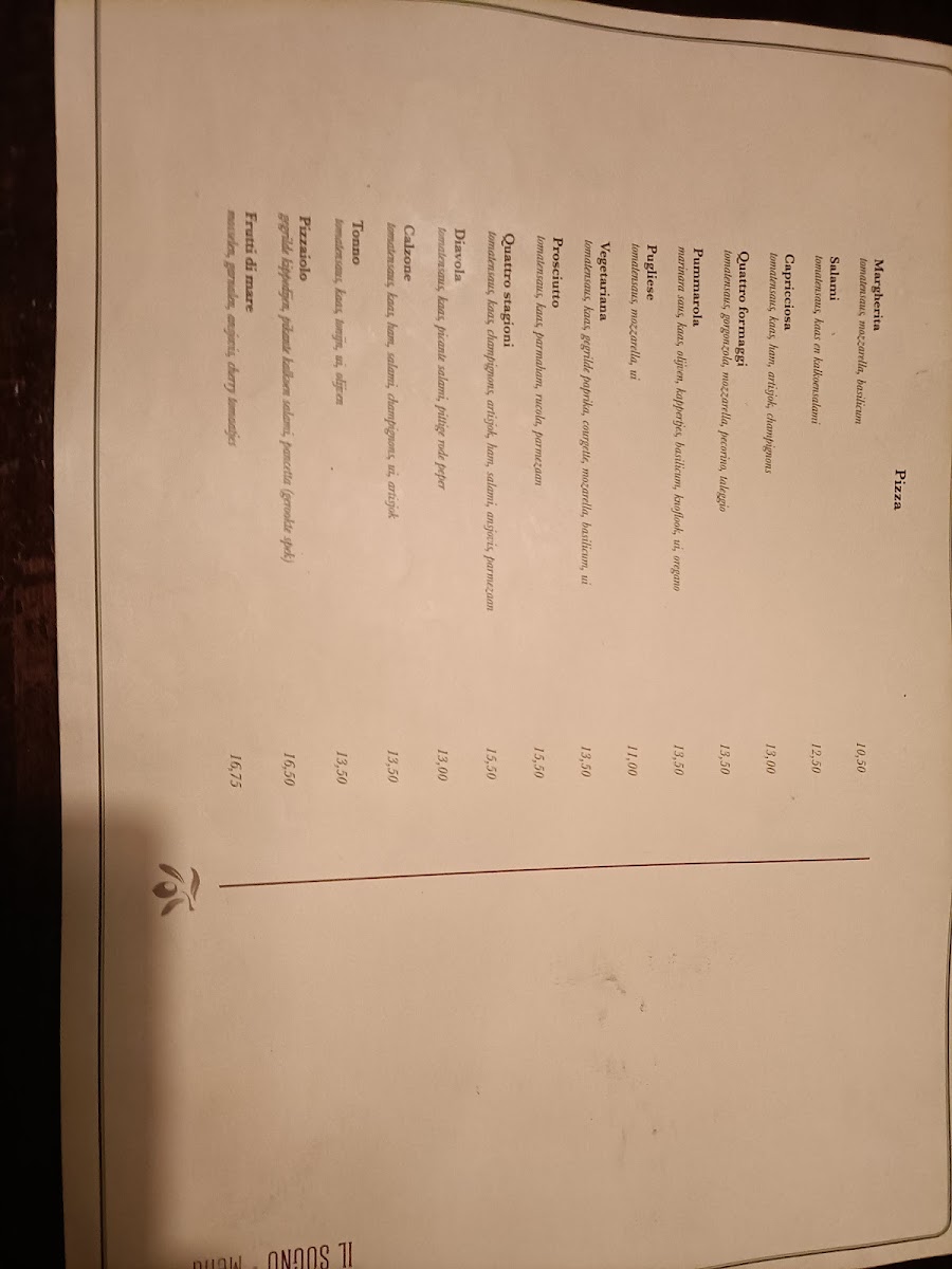Menu Il Sogno-2