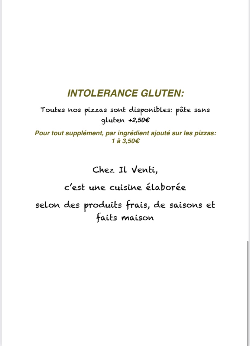 Menu Il Venti - Pizzeria Restaurant-7