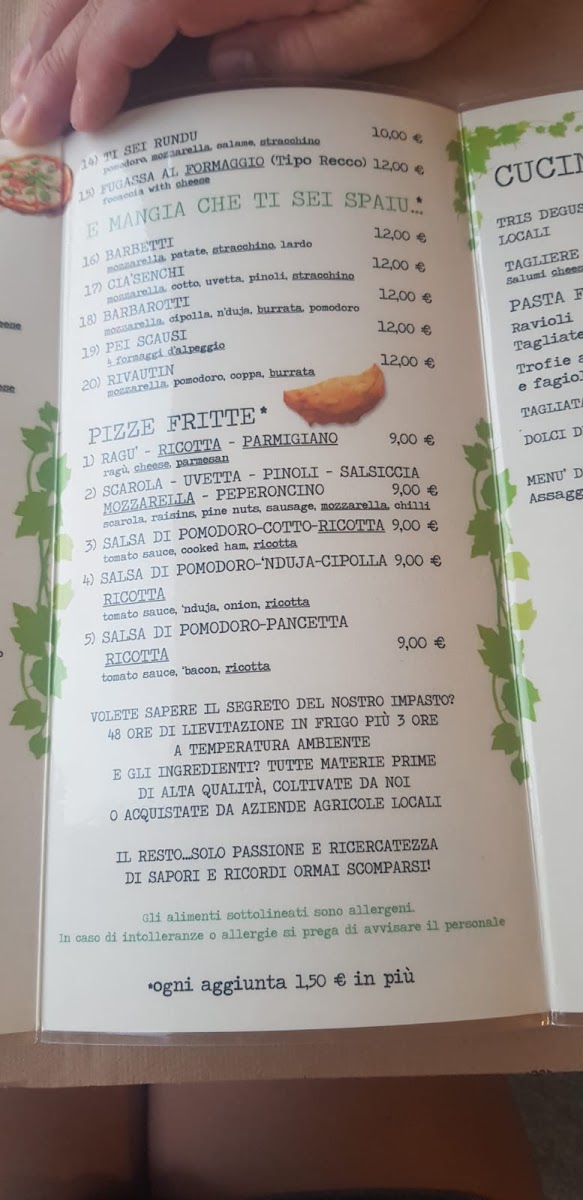 Menu Il Vigneto Pizza E Cucina-7