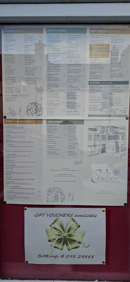Menu Il Vulcano Restaurant-1