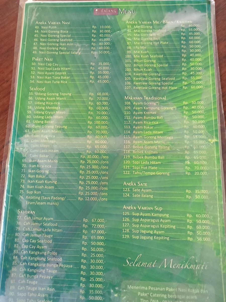 Menu Ilalang Coffee And Resto-1