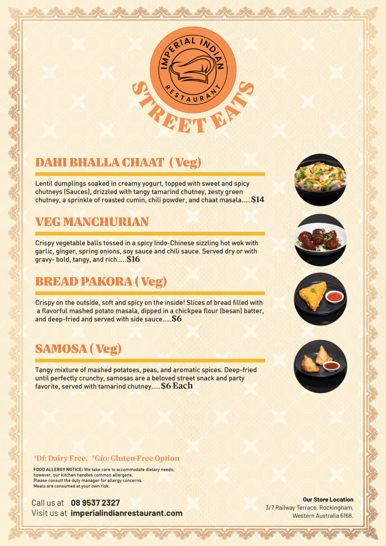Menu Imperial Indian Restaurant Rockingham-2