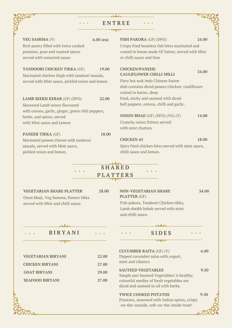 Menu Imperial Indian Restaurant Rockingham-4