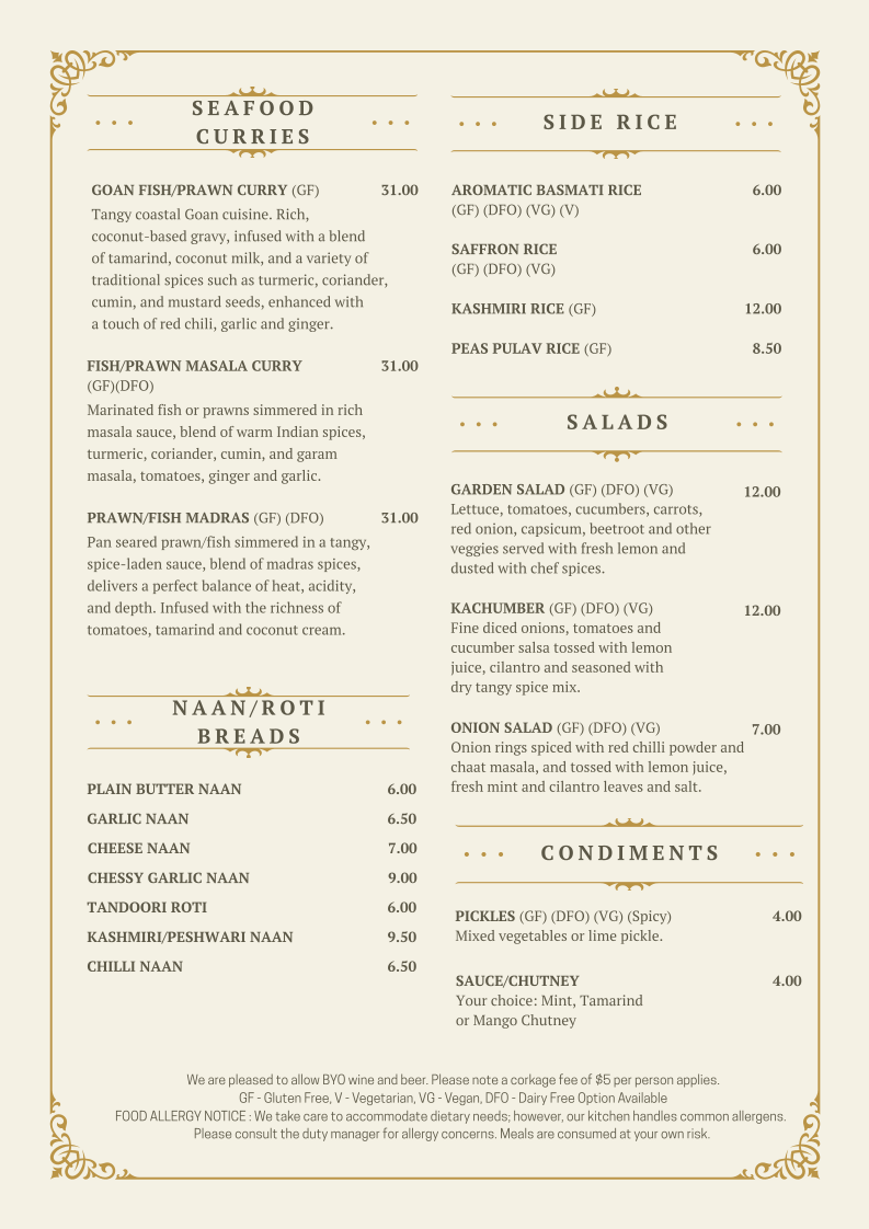 Menu Imperial Indian Restaurant Rockingham-5