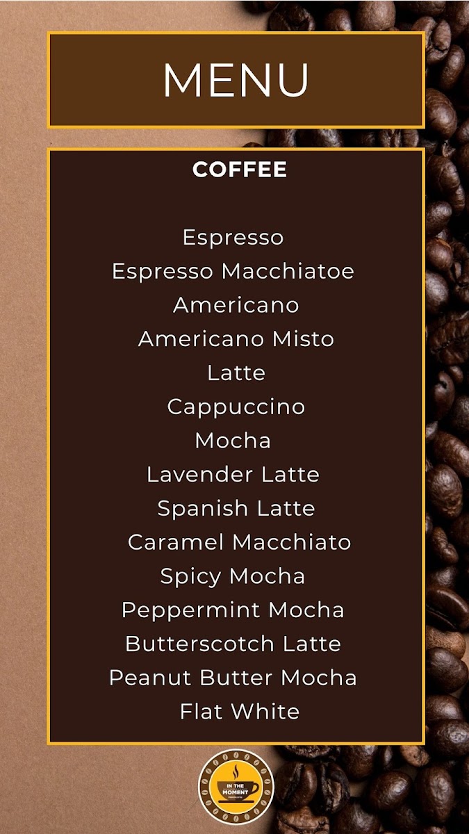 Menu In The Moment Coffee-1