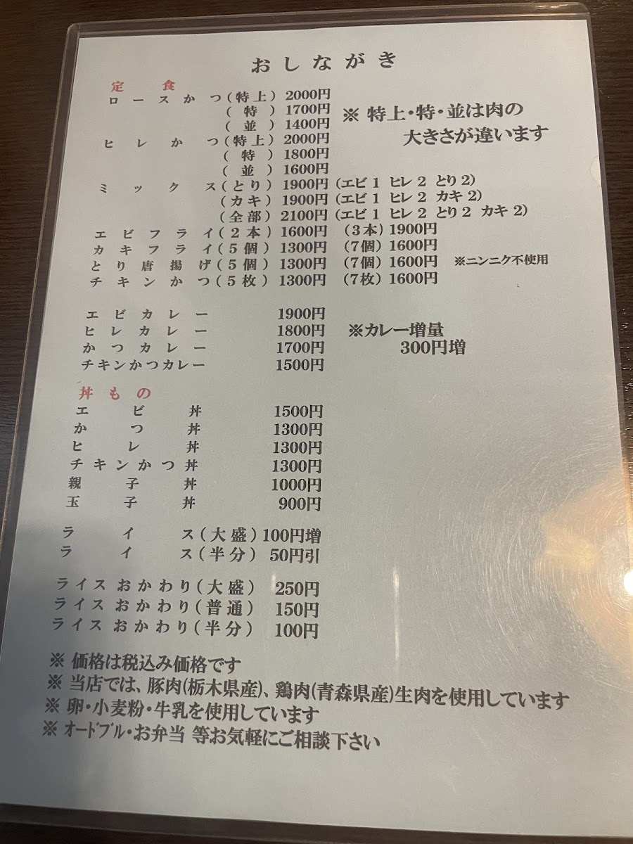 Menu Inahachi-7