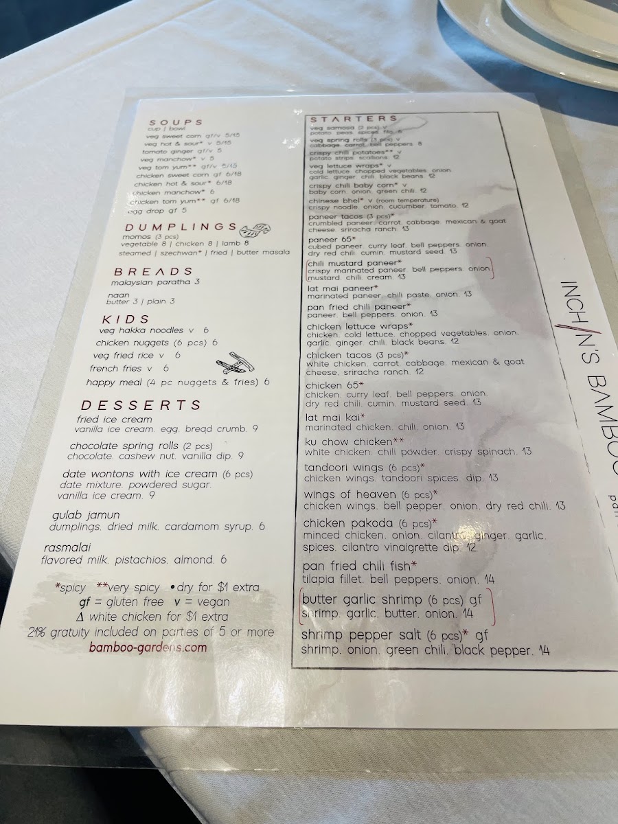Menu Inchin's Bamboo Garden-4