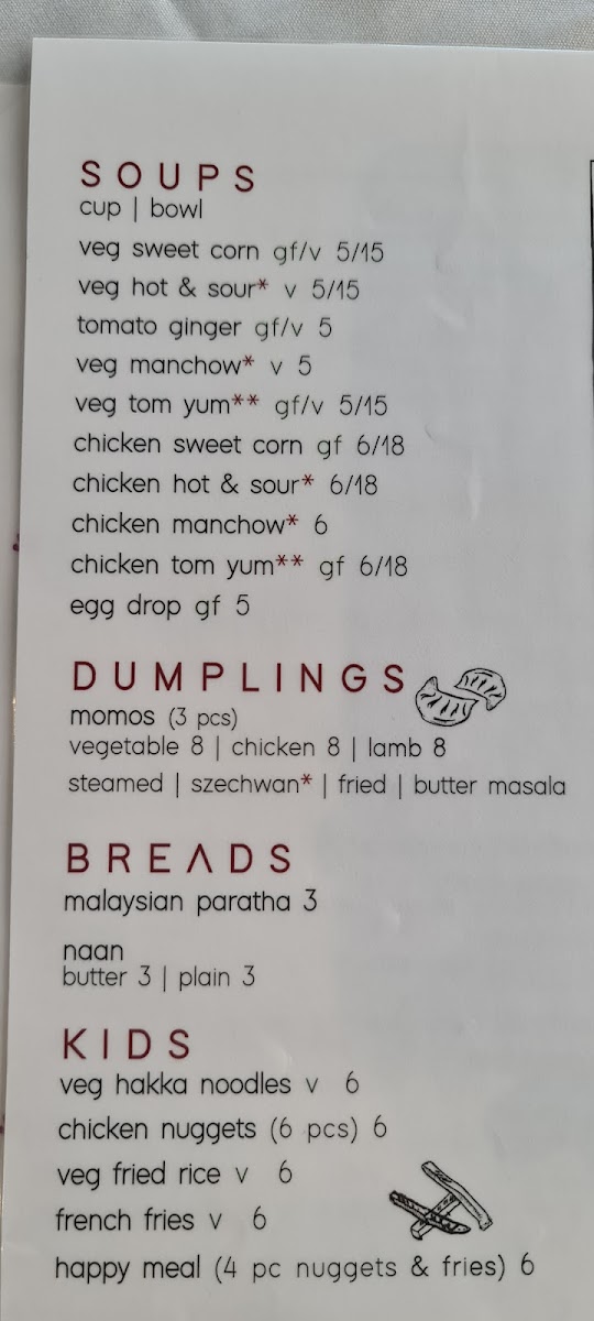 Menu Inchin's Bamboo Garden-7