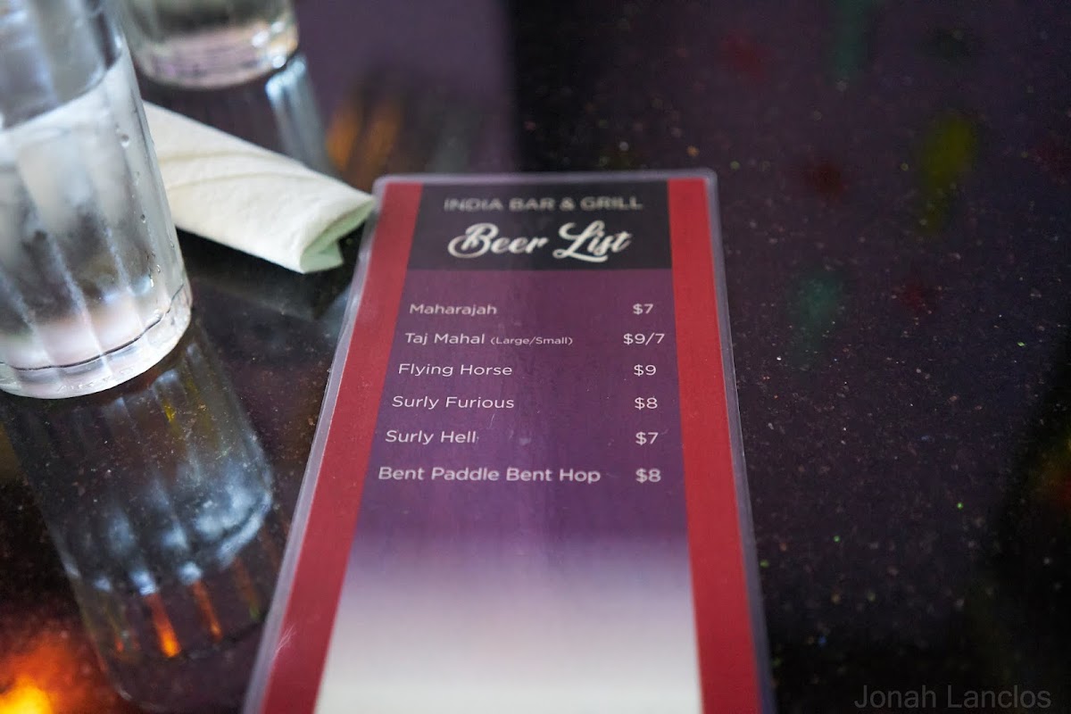 Menu India Bar & Grill-8