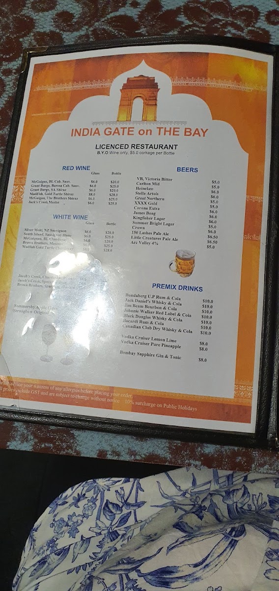 Menu India Gate On The Bay-10