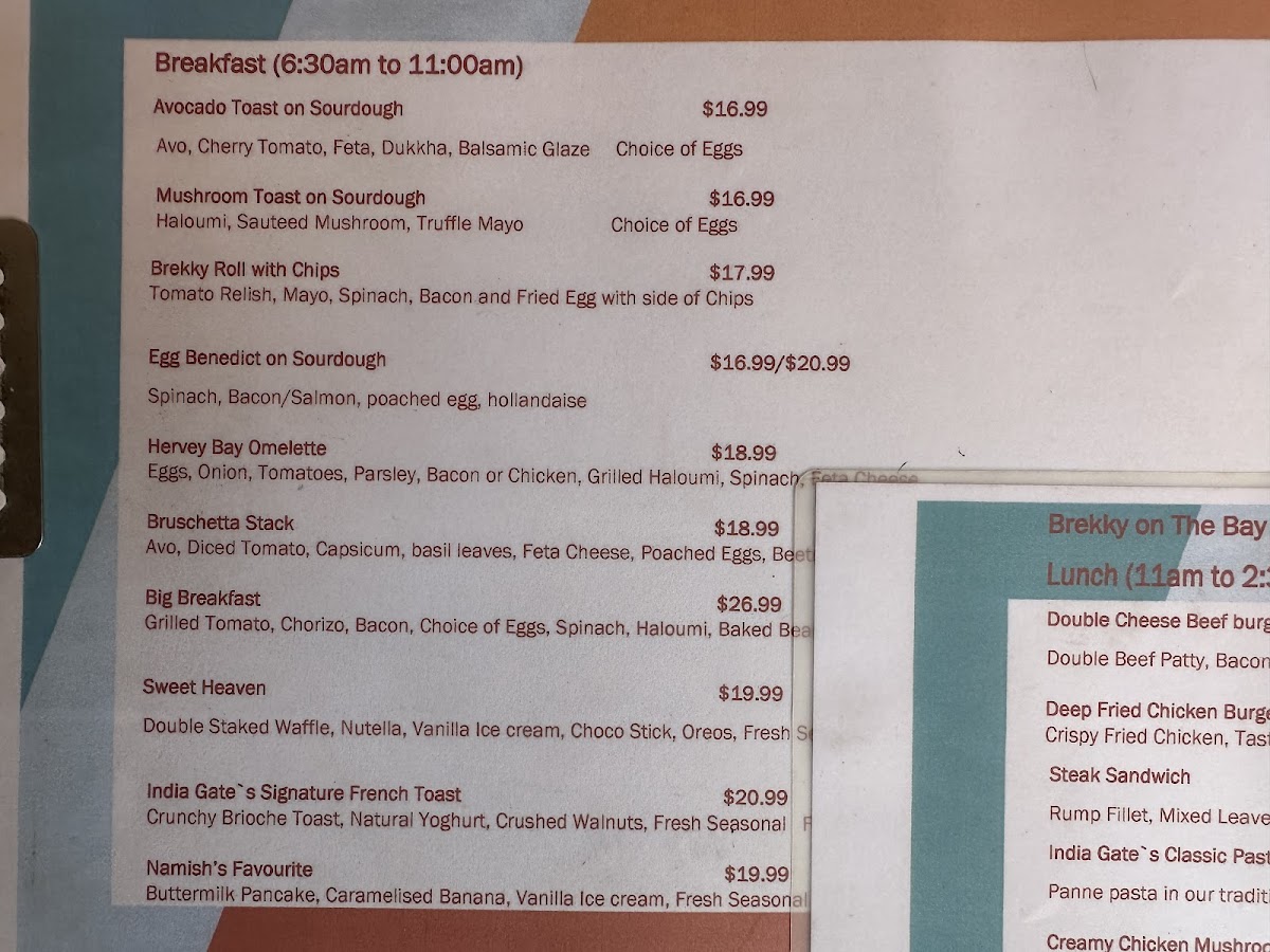 Menu India Gate On The Bay-5