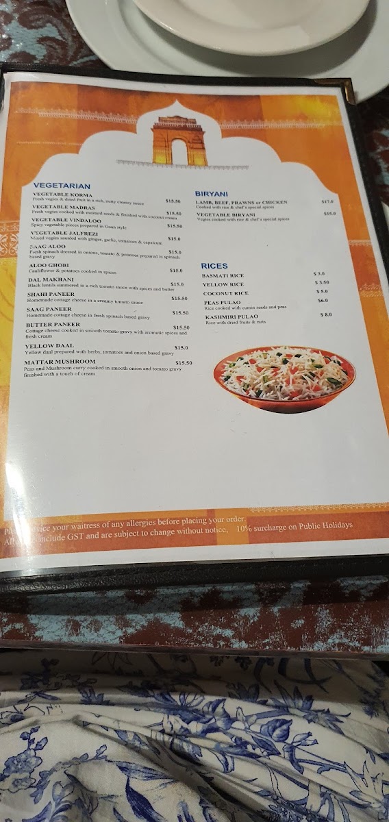 Menu India Gate On The Bay-7