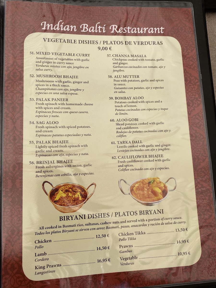 Menu Indian Balti Restaurant-7