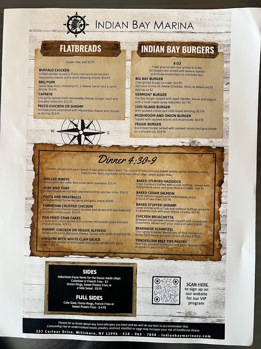 Menu Indian Bay Marina And Restaurant-1