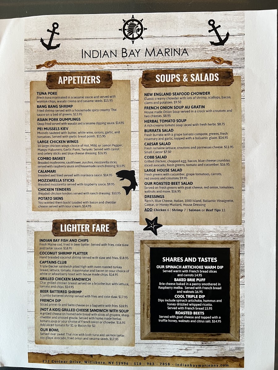 Menu Indian Bay Marina And Restaurant-2