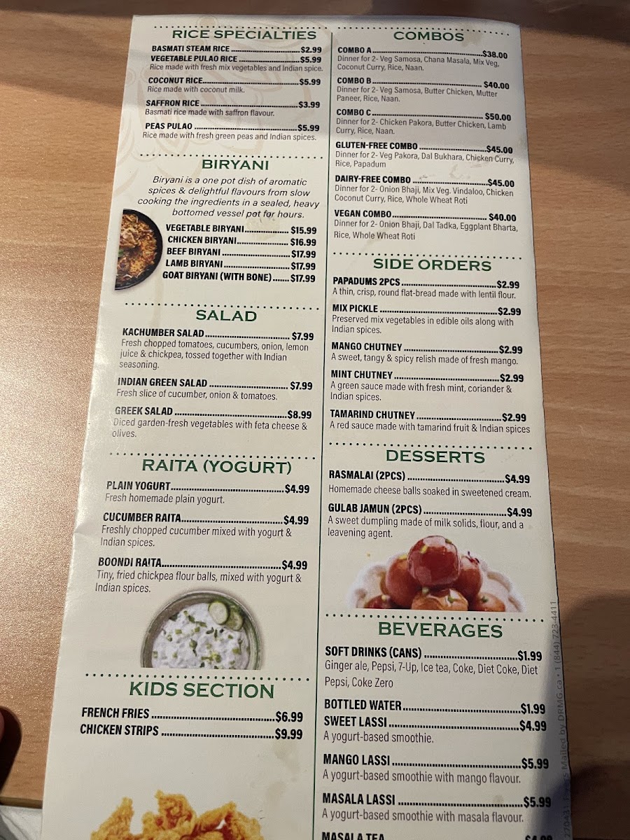 Menu Indian Desi Affair Restaurant-1