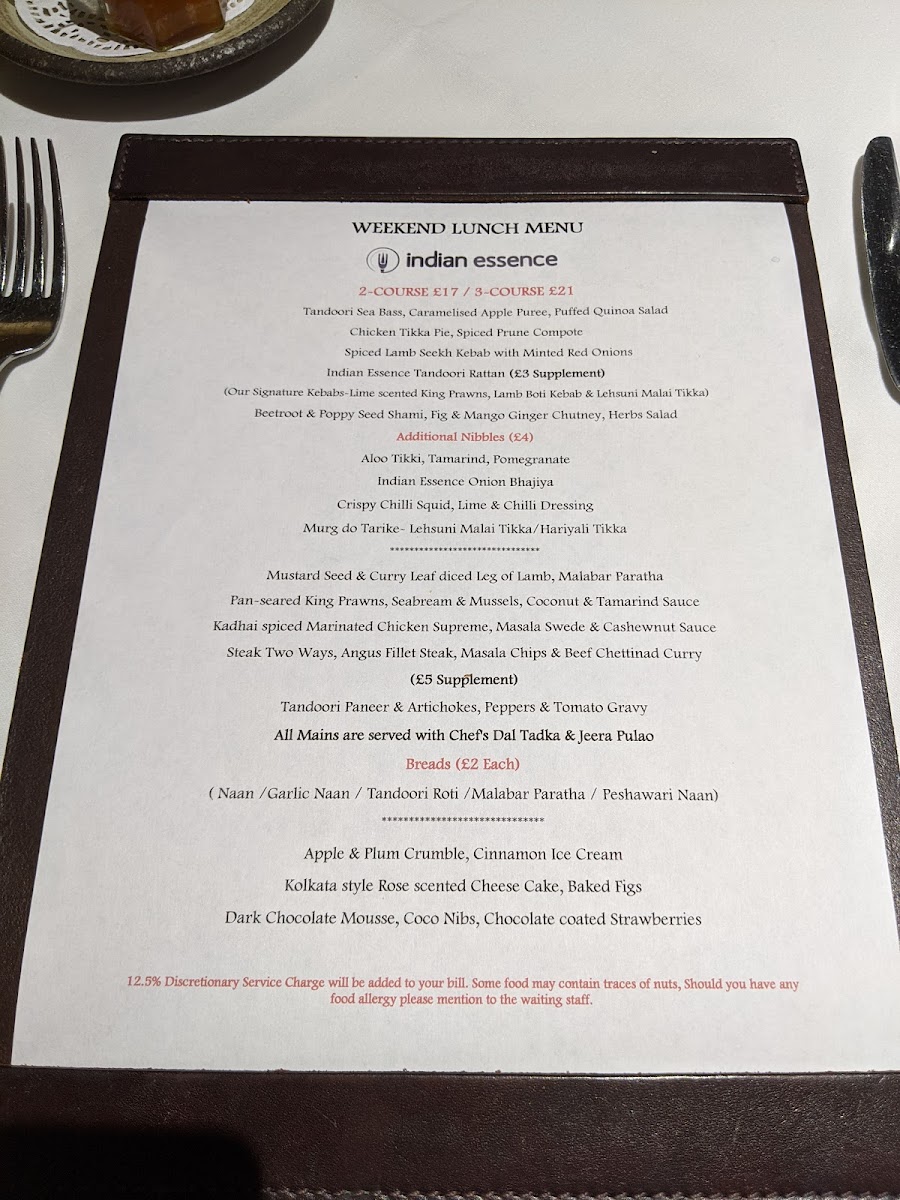 Menu Indian Essence By Atul Kochhar-4
