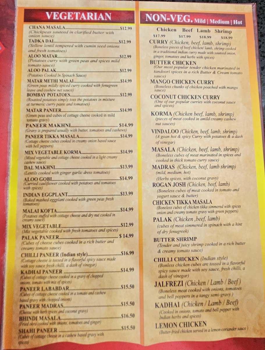 Menu Indian Hut Waterdown-1