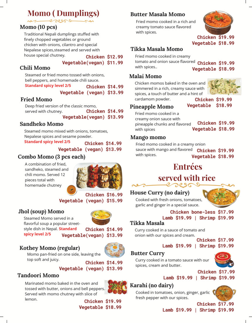 Menu Indian-Nepali Kitchen-1
