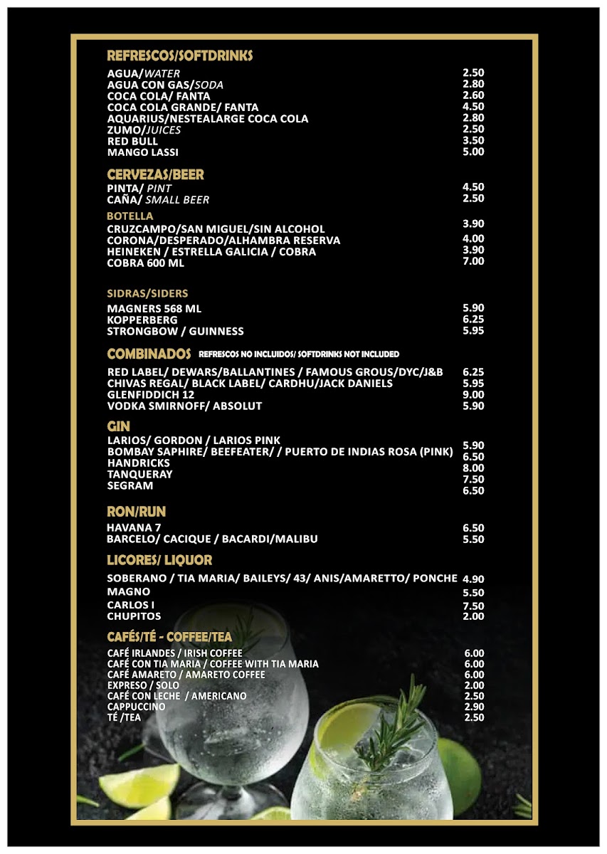 Menu Indian Ocean Carihuela - Indian Restaurant-5
