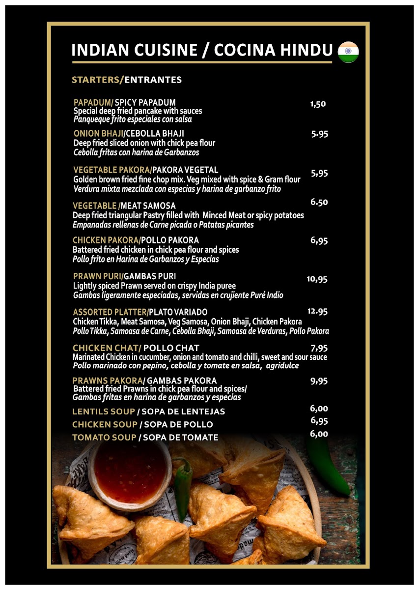 Menu Indian Ocean Carihuela - Indian Restaurant-9