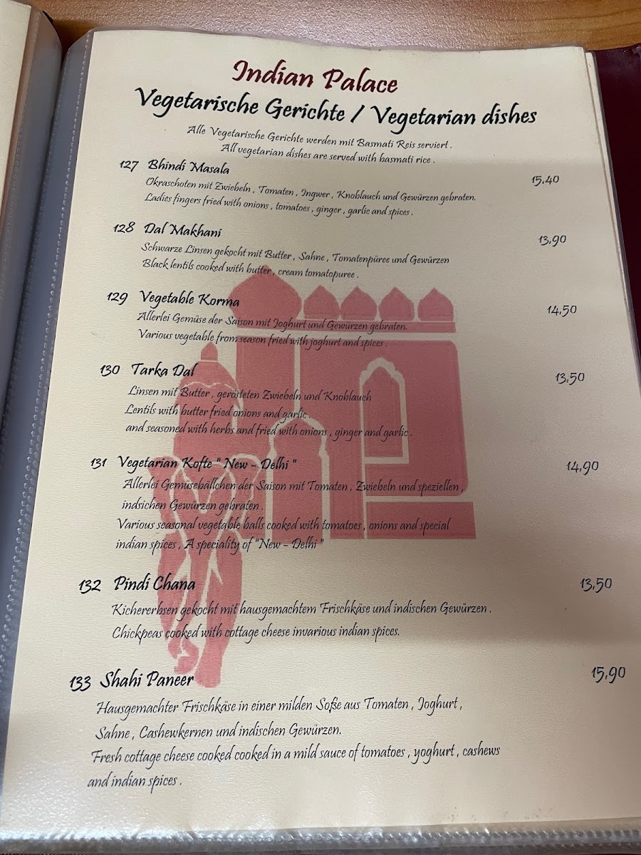 Menu Indian Palace Restaurant-1