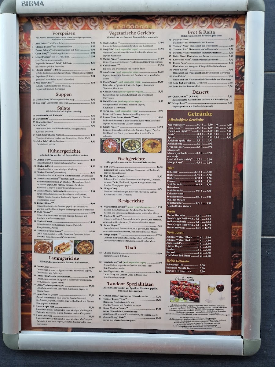 Menu Indian Tandoori Chilli Restaurant-1