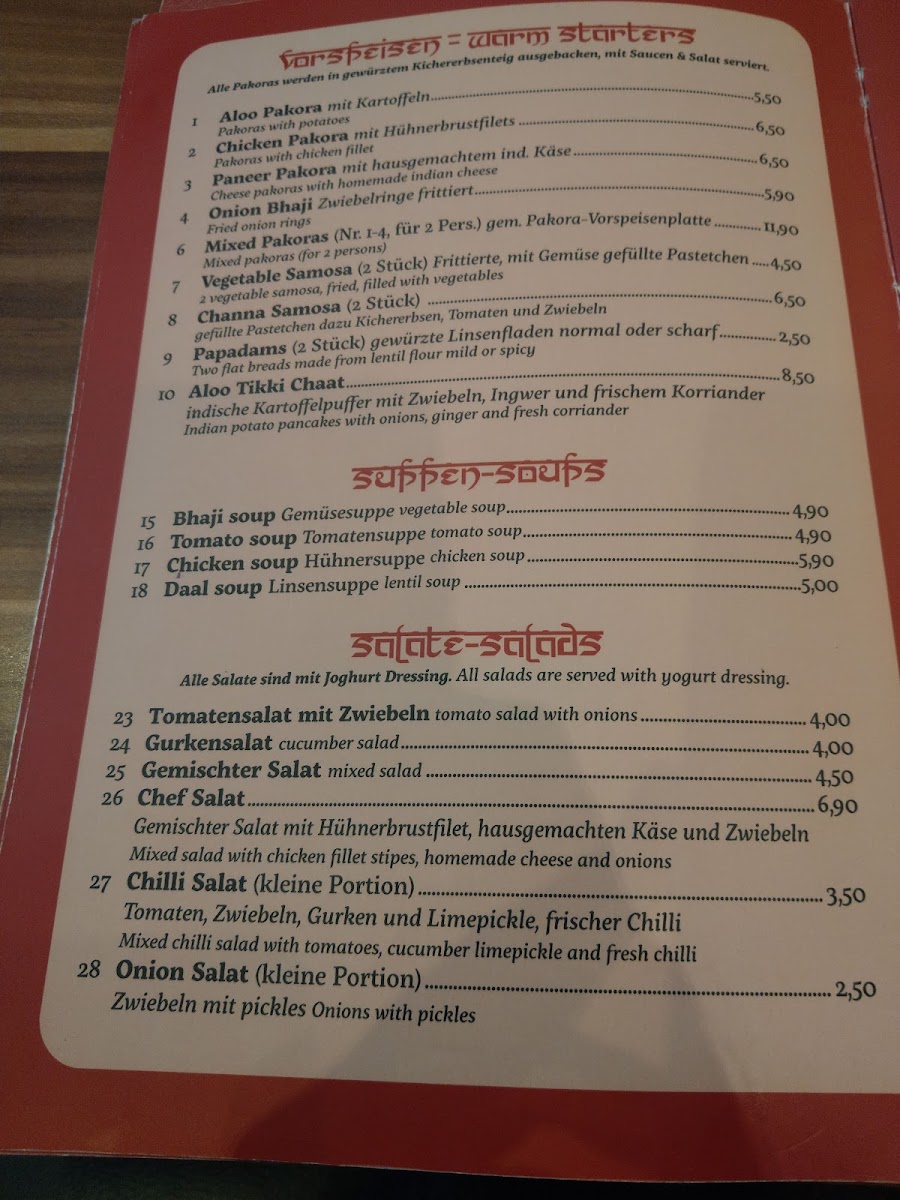 Menu Indian Tandoori Chilli Restaurant-8