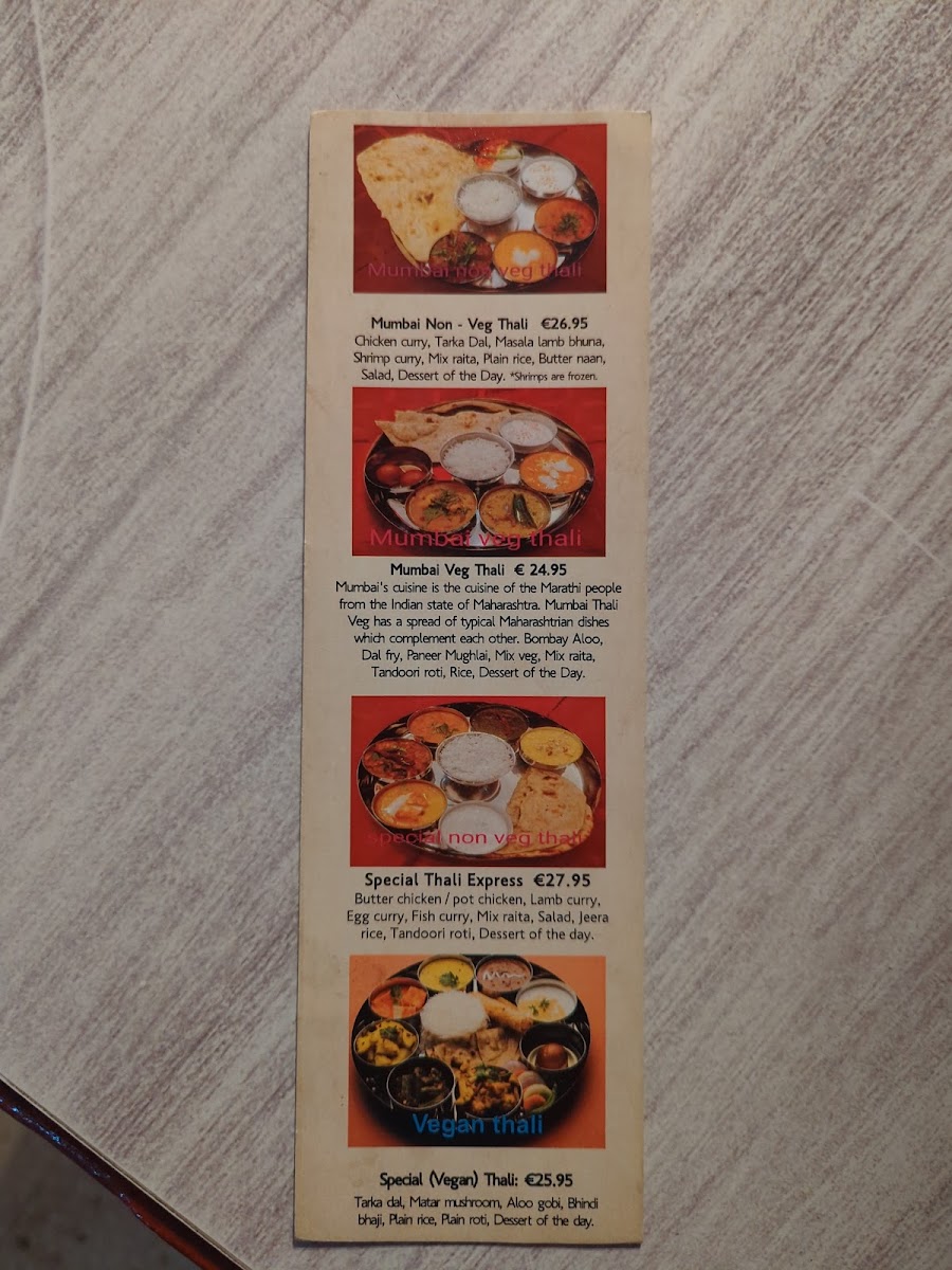 Menu Indian Thali Express-2