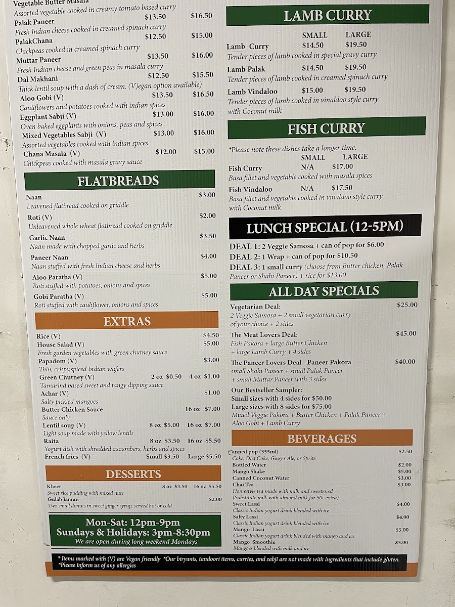 Menu Indian Village Eatery-2