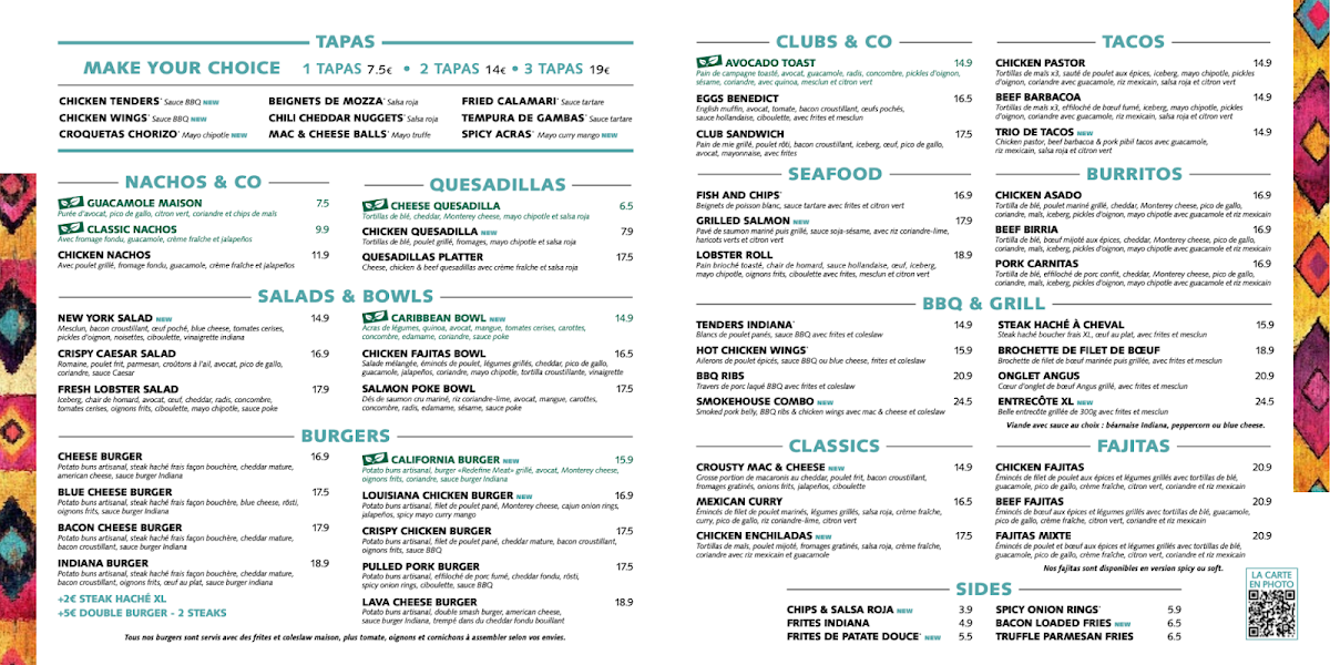 Menu Indiana Café - Les Halles-4