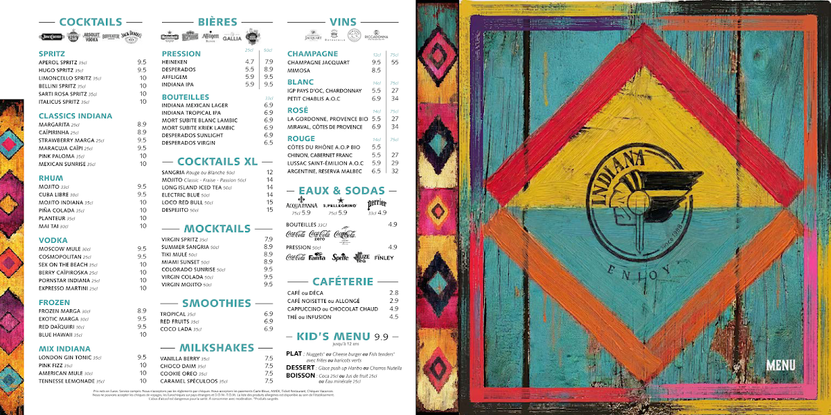 Menu Indiana Café - Ternes-7