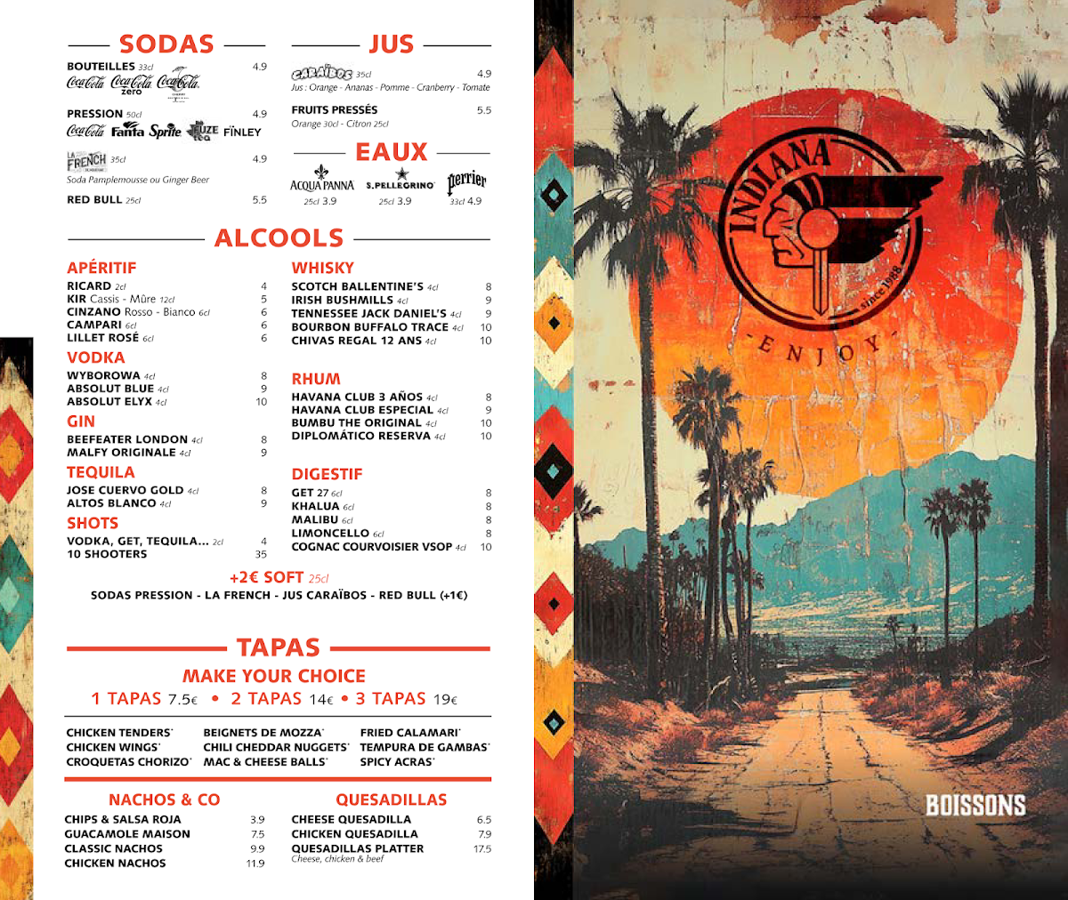 Menu Indiana Café - Ternes-9