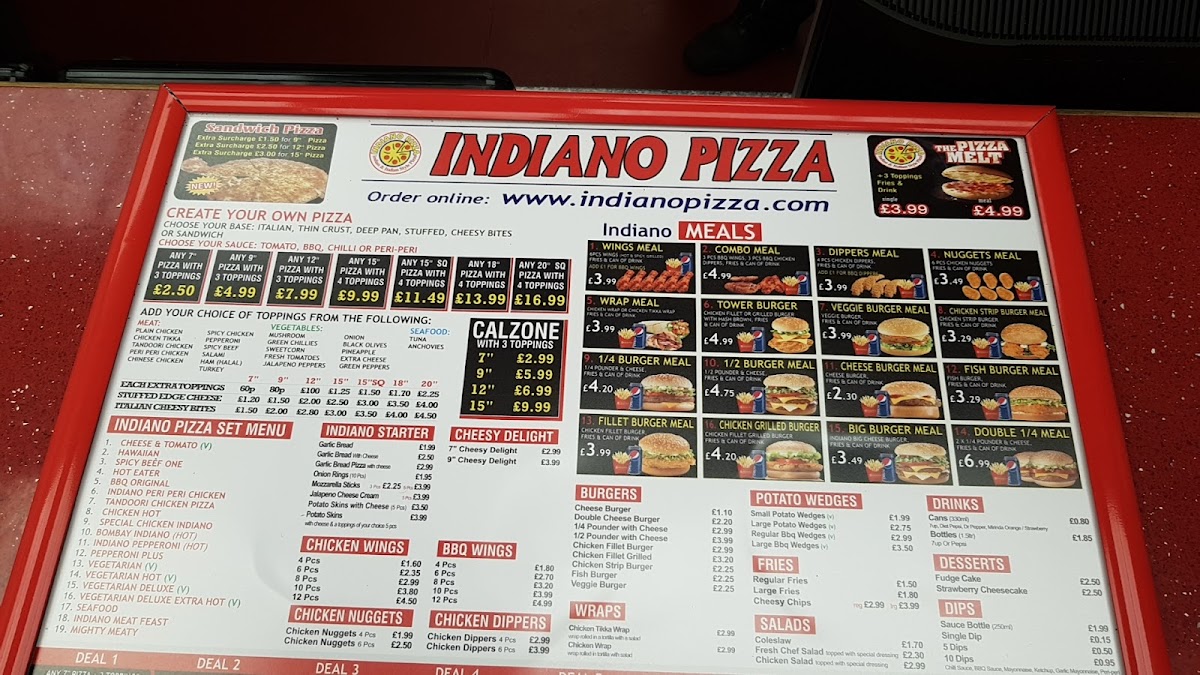Menu Indiano Pizza (Leyton)-8