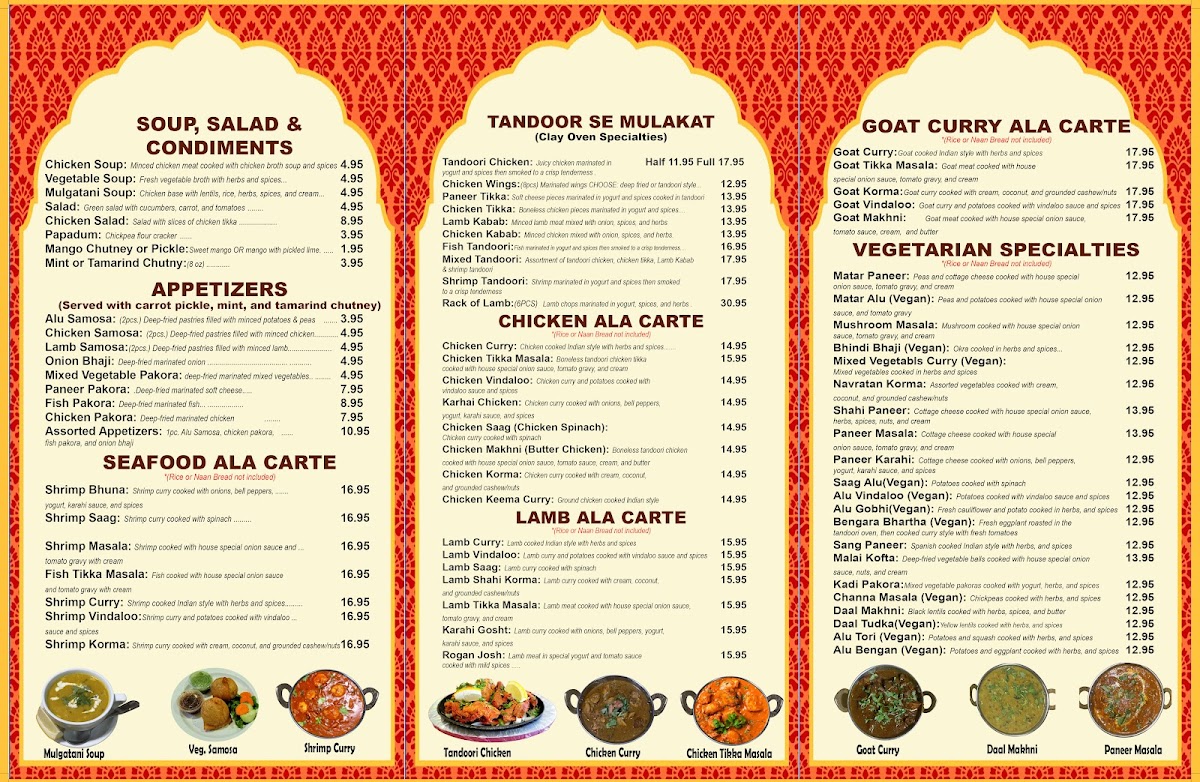 Menu India's Tandoori Halal Restaurant-1