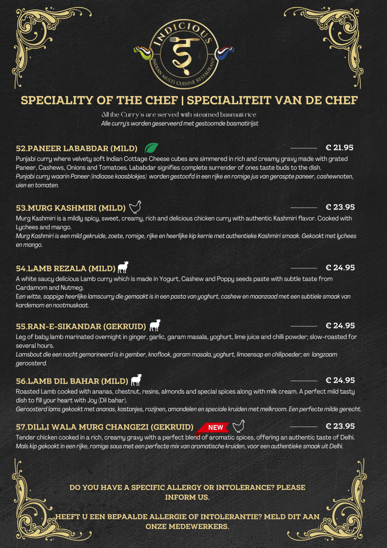Menu Indicious - Indian Fine Dining Restaurant ????????-1