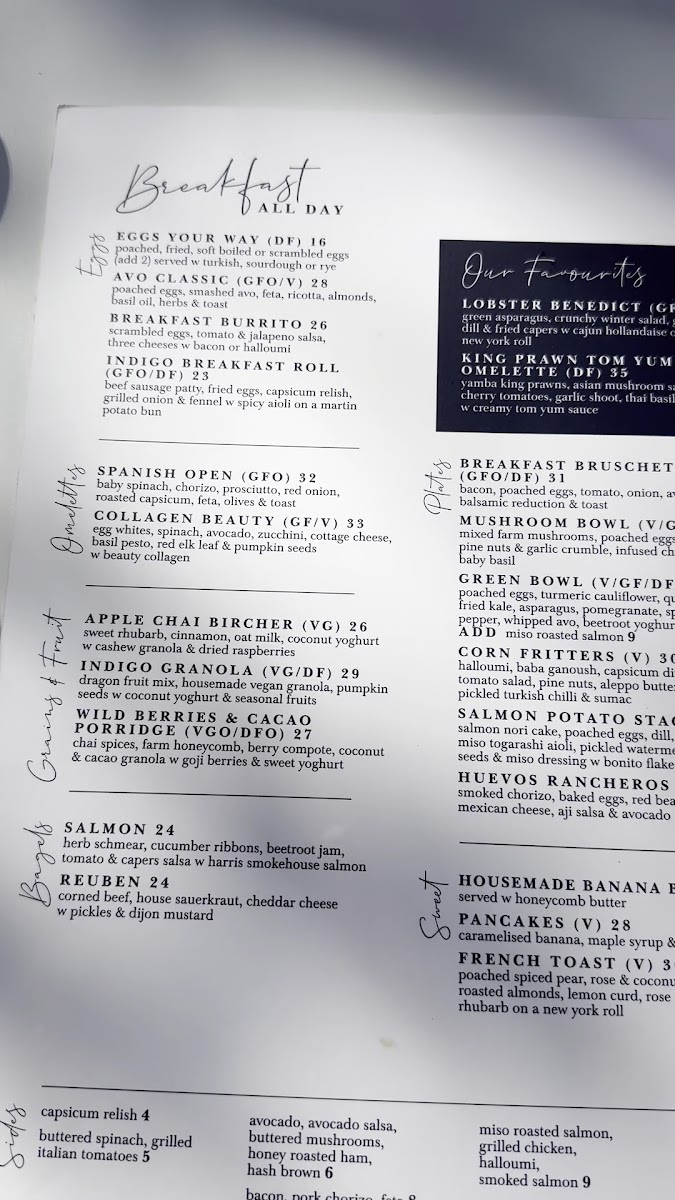 Menu Indigo Double Bay-1