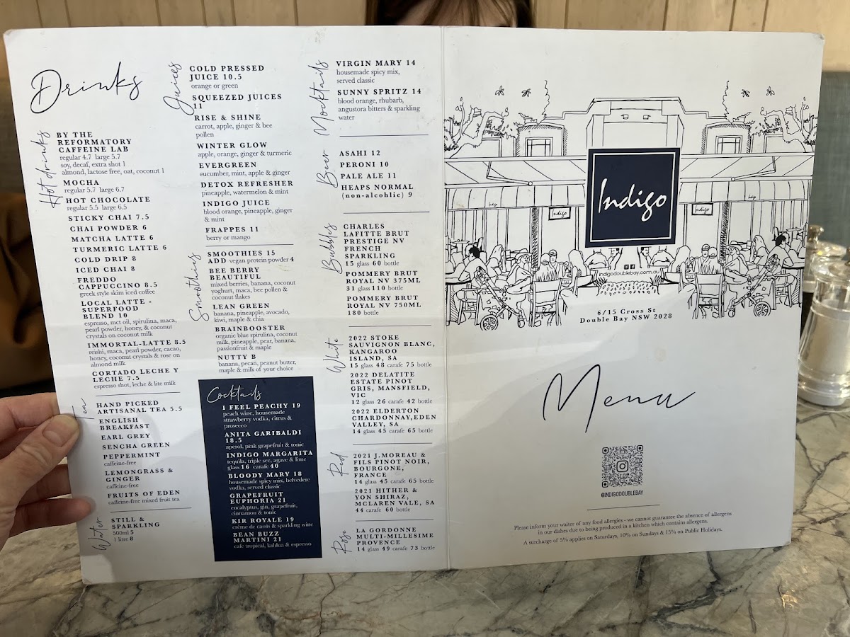 Menu Indigo Double Bay-2