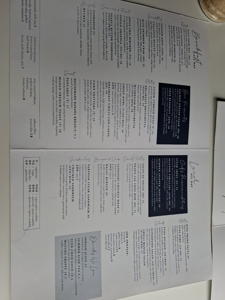 Menu Indigo Double Bay-6
