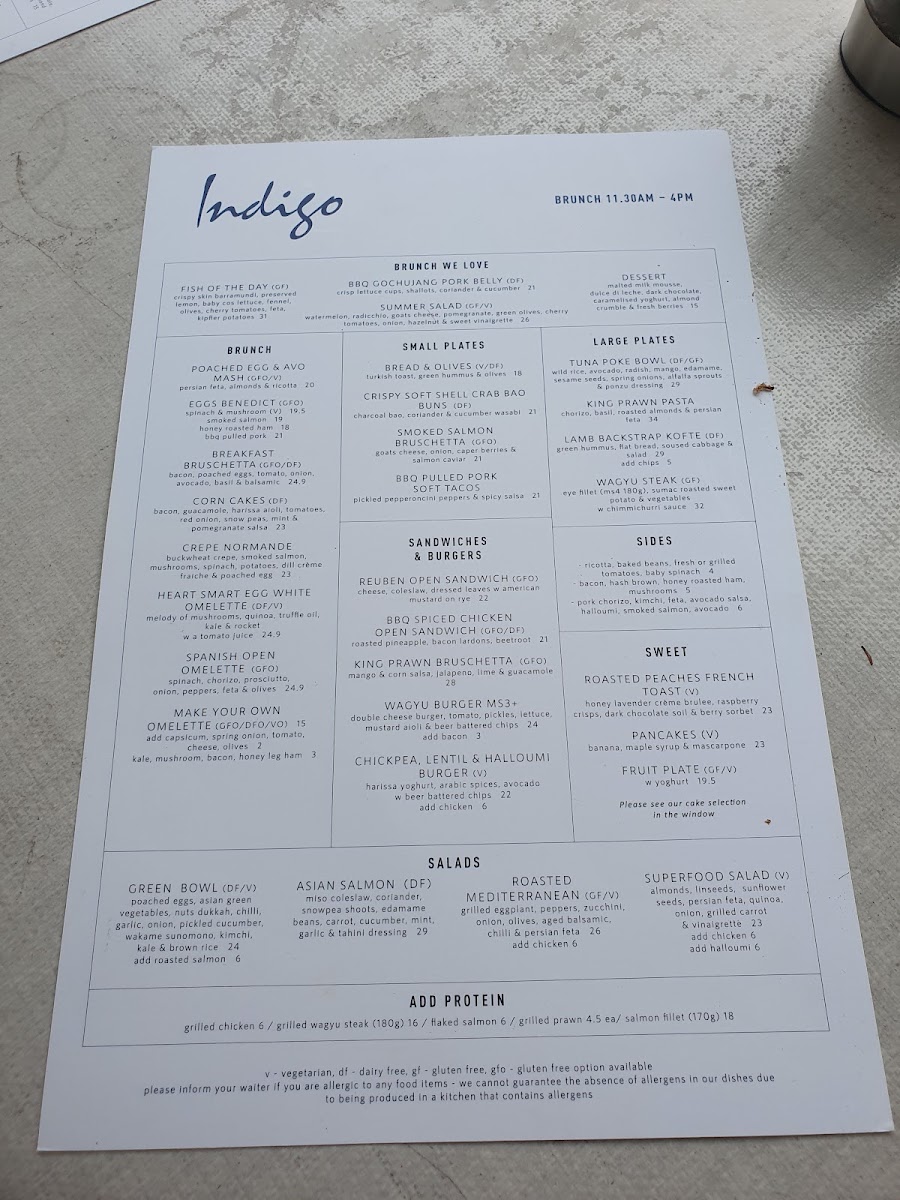 Menu Indigo Double Bay-7