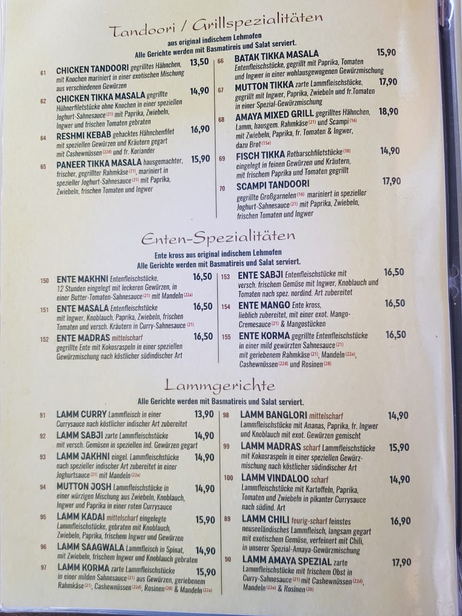 Menu Indisches Restaurant Amaya Eberswalde-5